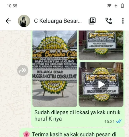 Pengiriman Papan Bunga Duka Ruko Alam Sutera