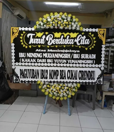 Papan Bunga Duka Ruko Alam Sutera